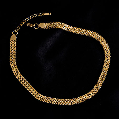 Gold Plated Stainless Steel Anti Tarnish Infinity Chain Necklace For Women