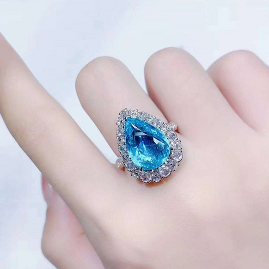 Ocean Empress Teardrop Ring