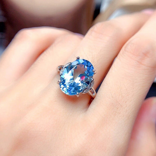 Azure Dream Solitaire Ring