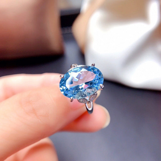Azure Dream Solitaire Ring