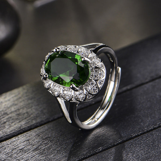 Emerald Whisper Diamond Ring