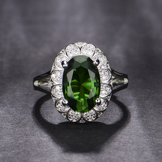 Emerald Whisper Diamond Ring